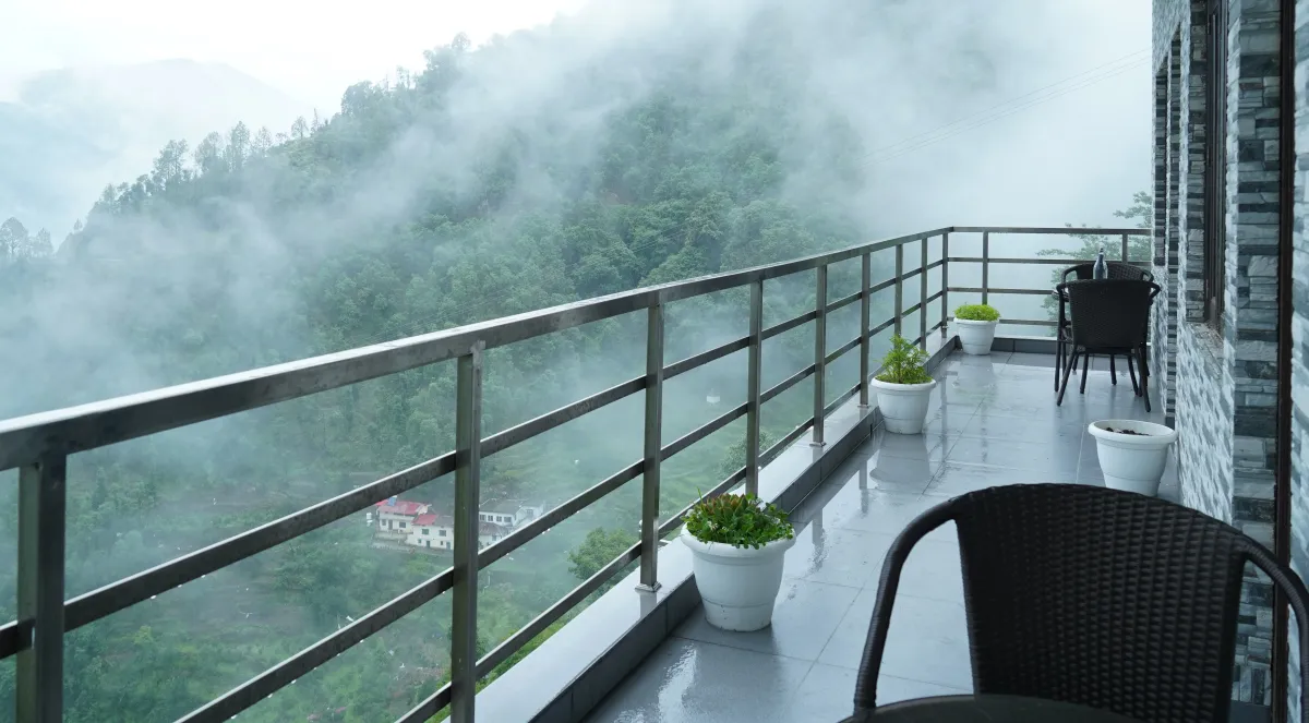 Cloud coming up the valley into the property