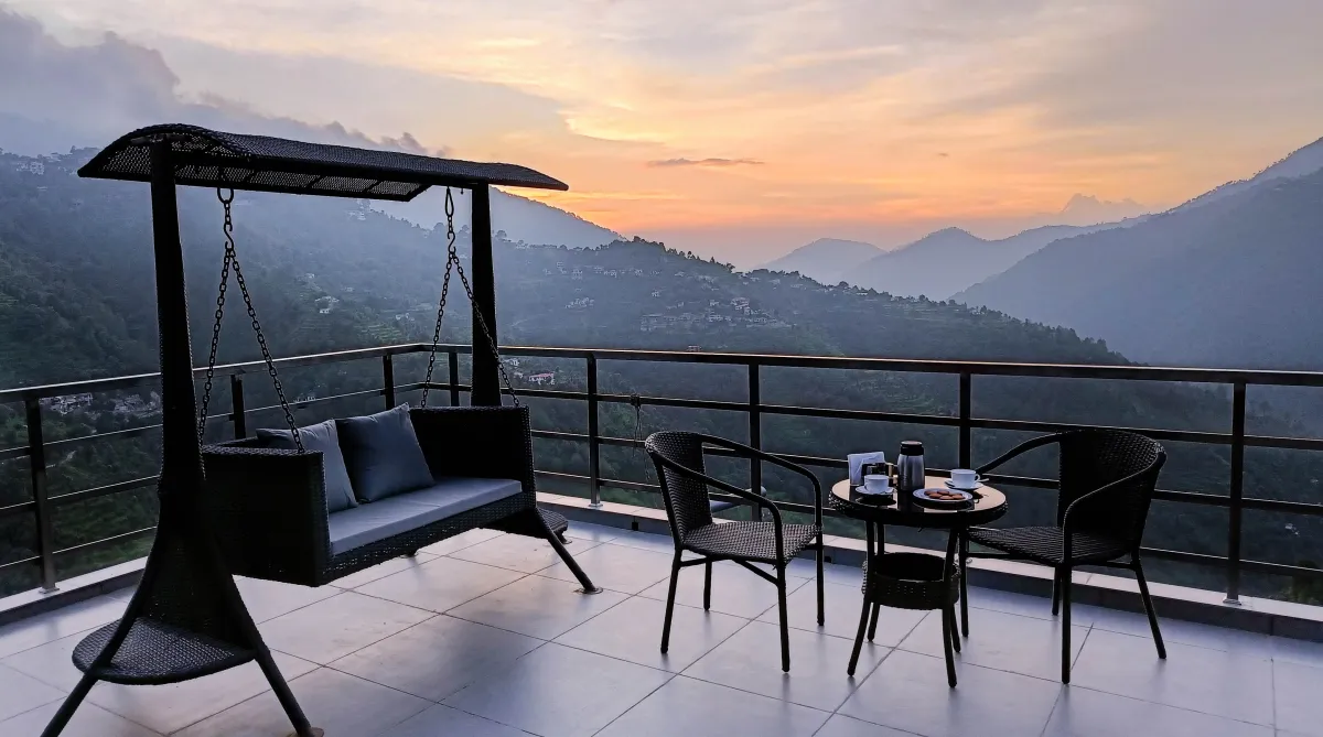 The Kumaon valley from a room balcony