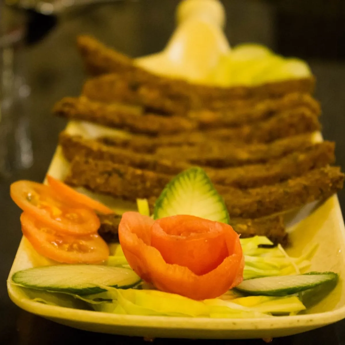 Plated vegetarian food from this kitchen, Hotel Cloud Inn, Ramgarh, Nainital